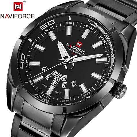 NAVIFORCE Men S Watch Luxury Brand Full Steel Quartz Wristwatches 24