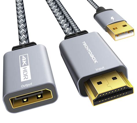 Aluminium HDMI To DisplayPort Adapter, Not DP To HDMI, Supports 4K@60Hz Compatible With Computer ...