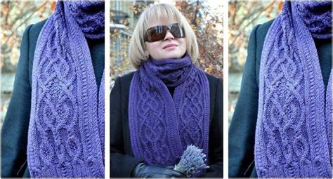 Adelanta Knitted Cable Scarf Paid Knitting Pattern