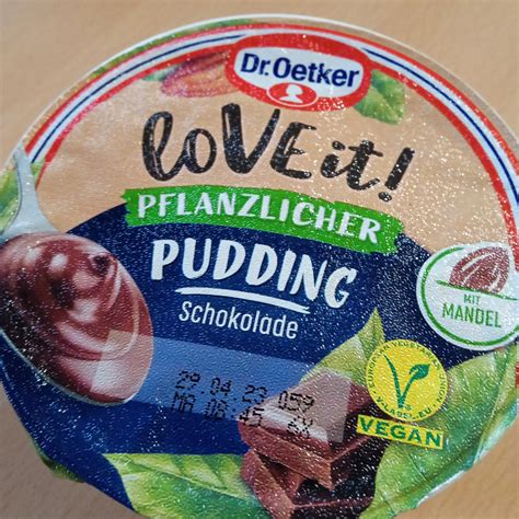 Love It Pudding Schokolade Mit Mandel Pflanzlicher Dr Oetker Kalorie