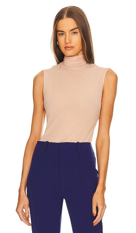 Buy L Academie Sheer Turtleneck Shell In Nude Flesh Nude At Off Editorialist