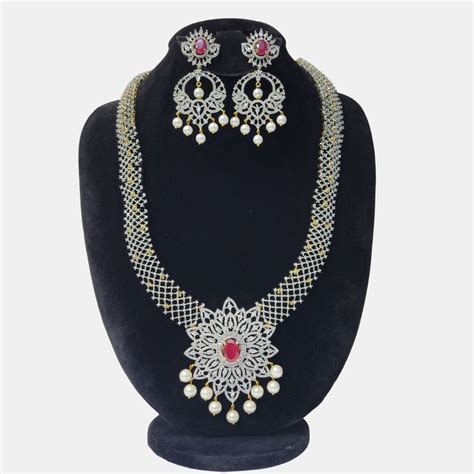 Victorian American Diamond Necklace Set By Lexus Jewellery