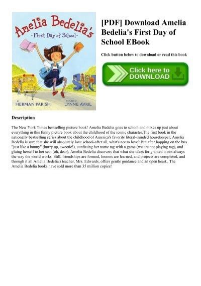 [PDF] Download Amelia Bedelia's First Day of School EBook