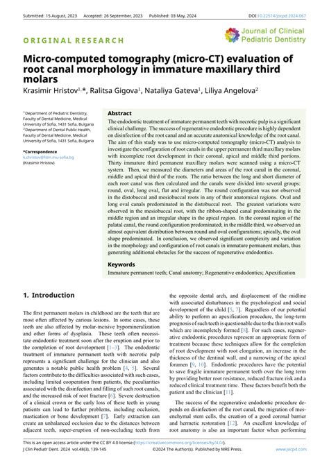 Pdf Micro Computed Tomography Micro Ct Evaluation Of Root Canal