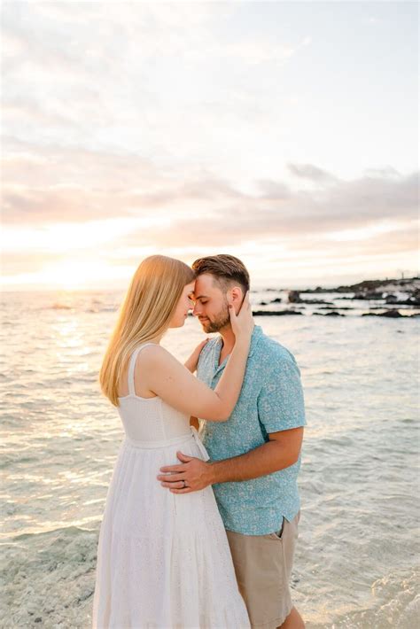 Pregnancy Announcement Hawaii Sunset Beach Photographers Hawaii