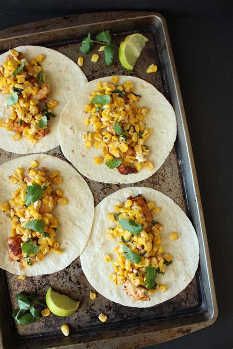 Mexican Street Corn Tacos With Chicken Eat Drink Frolic