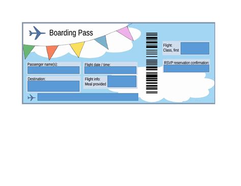 Printable Fake Airline Ticket