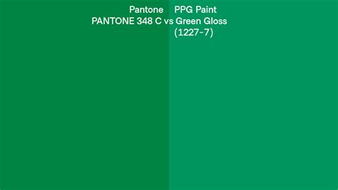 Pantone C Vs Ppg Paint Green Gloss Side By Side Comparison