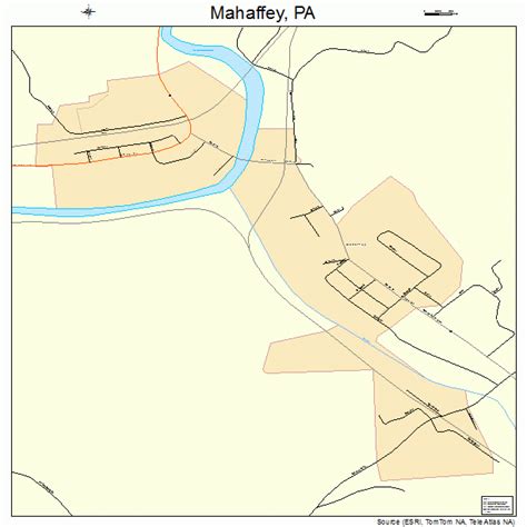 Mahaffey Pennsylvania Street Map 4246568