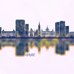 Graz Skyline By Towseef Dar Wall Art