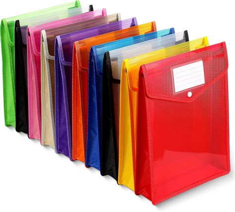 Amazon 10 Pieces Plastic File Folders Envelope Expanding File