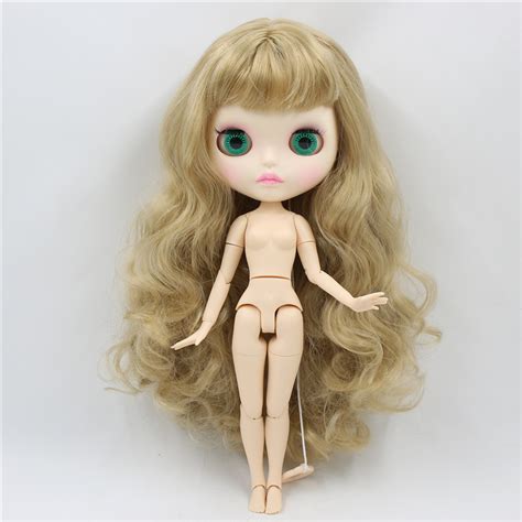 Neo Blythe Doll With Blonde Hair White Skin Matte Pouty Face Custom Jointed Body This Is