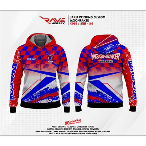 Jual Jaket Moonraker Sesi Full Printing Sublimation Custom Desain