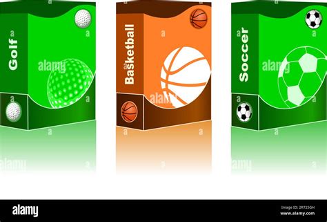 Abstract Sport Background Golf Basketball Soccer Ball Vector Stock