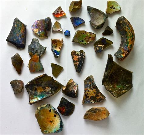 Iridescent Glass Shards From The Thames Foreshore Beach Glass Crafts