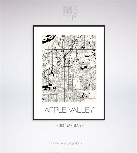 Apple Valley Minnesota Apple Valley MN Map Apple Valley Map - Etsy