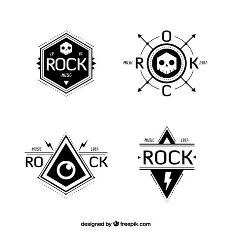 Rock band logo collection Vector | Free Download