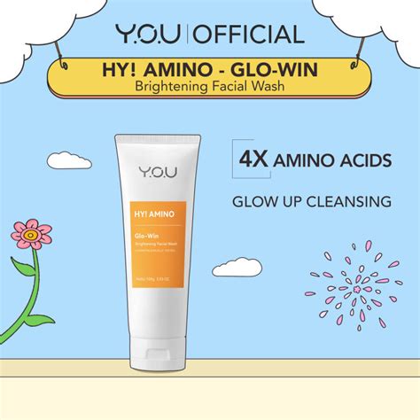 You Hy Amino Glo Win Brightening Facial Wash 100g Bright And Plump