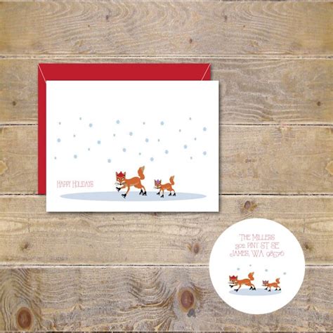 Fox Christmas Cards Fox Foxes Christmas Cards Holiday