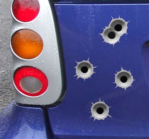 Bullet Holes Effect Car Sticker Tenstickers