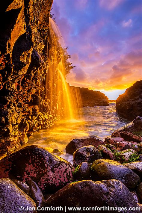 Queen's Bath Waterfall Sunset 1 | Photography Blog | Cornforth Images