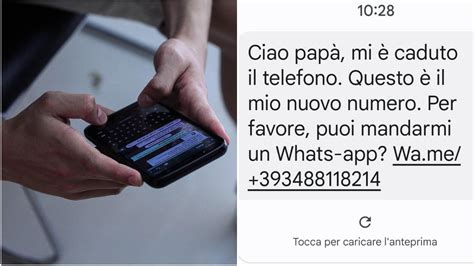 Papà mi è caduto il telefono Questo è il mio nuovo numero come