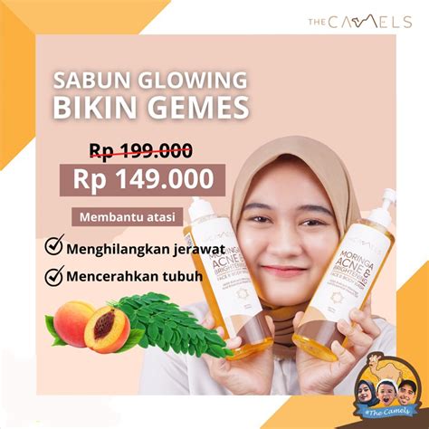 Jual The Camels Moringa Acne And Brightening Face And Body Wash