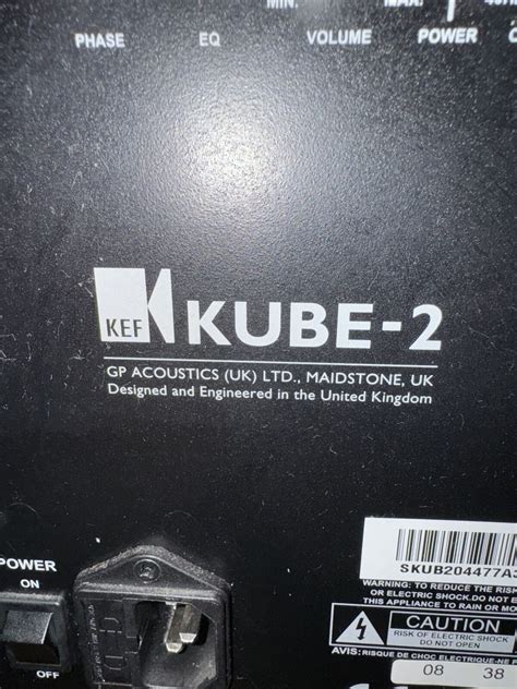 Kef Kube Kht Subwoofer W Active Powered Sub Ebay