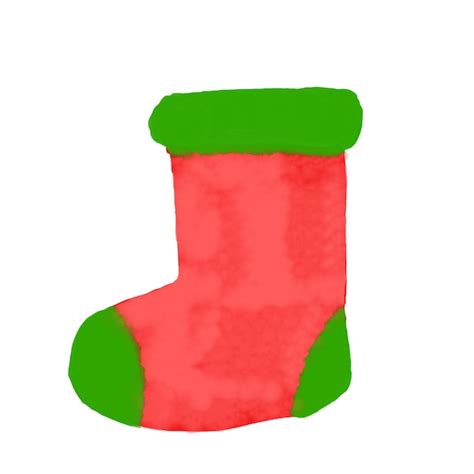 Premium Photo Watercolor Christmas Stocking Socks Vector