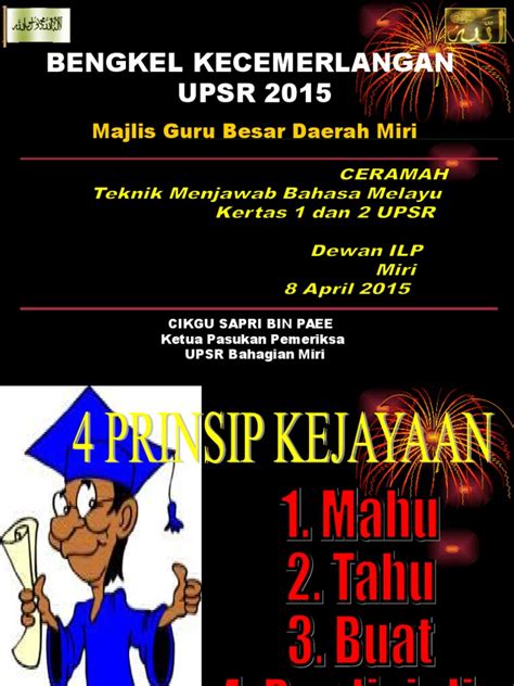 PDF Teknik Menjawab BM UPSR Pemahaman DOKUMEN TIPS