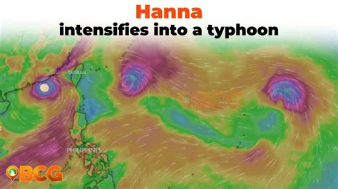 Hanna Intensifies Into A Typhoon BCG