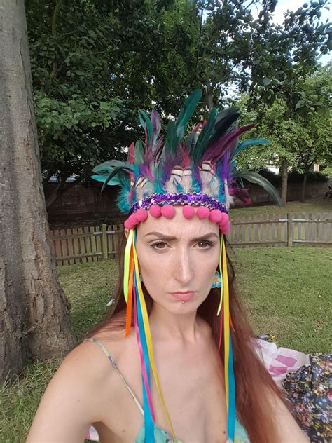 Feather Headdress Native Indian Headdress Festival Etsy Uk Feather