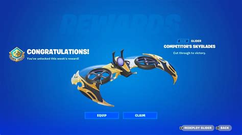 How To Get Competitor S Skyblades Glider In Fortnite Og Youtube