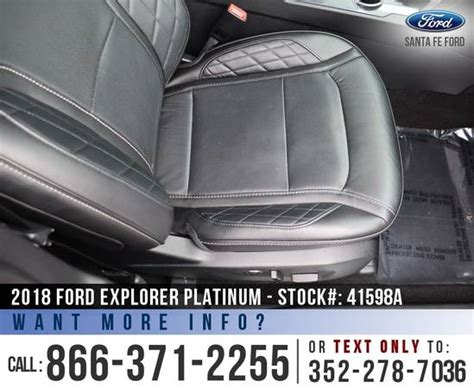 2018 FORD EXPLORER PLATINUM Leather Seats, Touchscreen for sale in ...