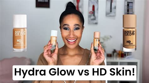 New Make Up For Ever Hd Hydra Glow Vs Hd Skin Foundation Comparison