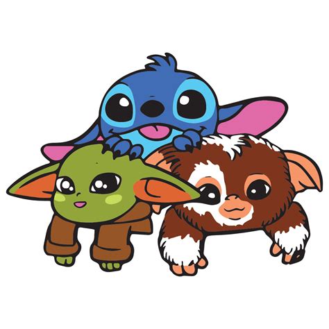 Baby Yoda Stitch Gizmo Lilo And Stitch Disney Svg Inspire Uplift