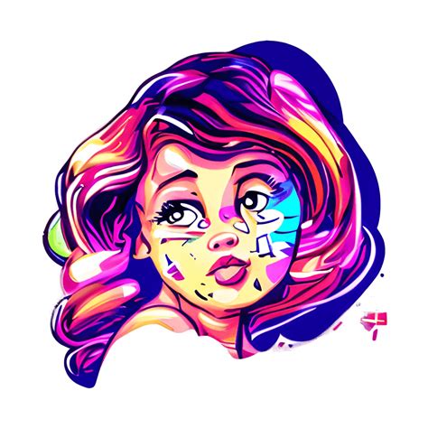 Graffiti Art Stickers Coloring Girl Power · Creative Fabrica