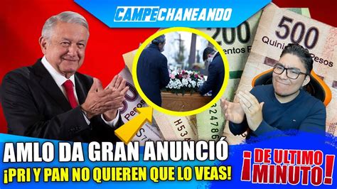 DE ÚLTIMO MINUTO AMLO DA UN GRAN ANUNCIO Y TELEVISA Y TV AZTECA NO