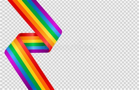 Waving Rainbow Lgbt Flag Isolated On Png Or Transparent Background