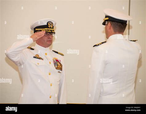 Kings Bay Ga Apr 29 2022 Cmdr Matt Luff Right Outgoing