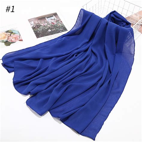 2020 Spring Crinkle Bubble Chiffon Hijab Scarf Shawls Muslim Fashion