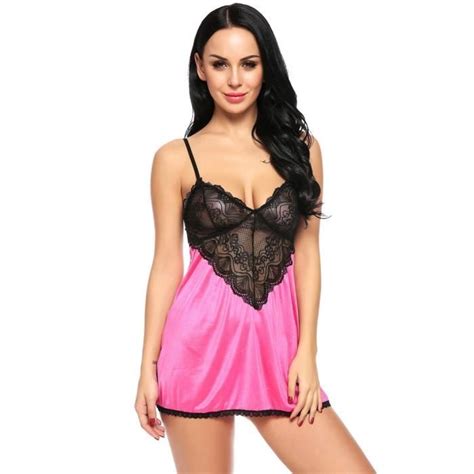 Femmes Lingerie Sexy Avec G String Creux Dentelle Patchwork Backless Achat Vente Femmes