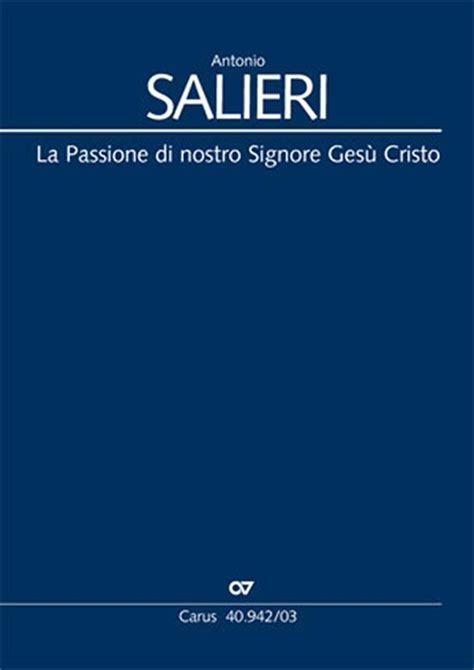 La Passione Di Gesu Cristo Antonio Salieri Sheet Music For Mixed Choir