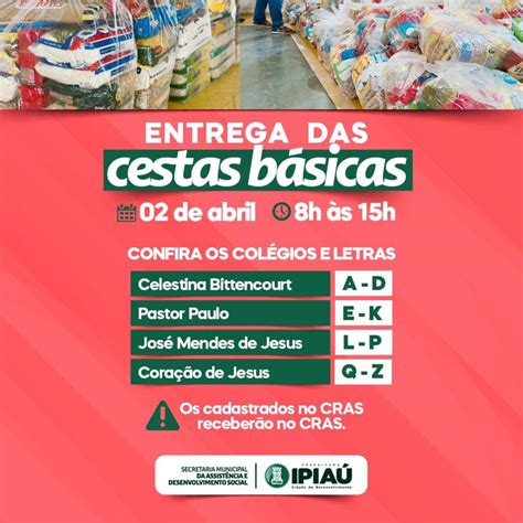 Atenção Para A Entrega Das Cestas Básicas