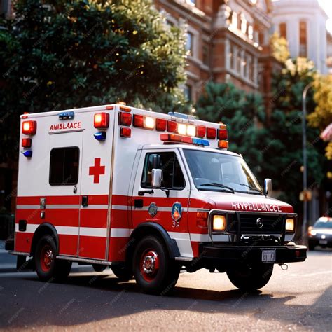 Premium Photo | Ambulance emergency response vehicle to take medical