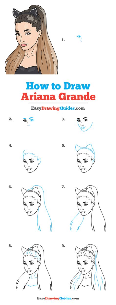 How To Draw Ariana Grande Step By Step