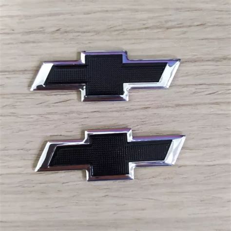 Par Emblema Preto Chevrolet MercadoLivre