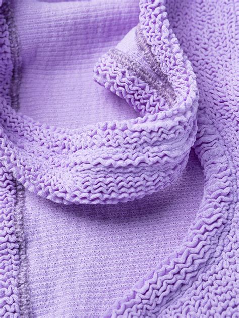 Hunza G Mid Rise Crinkled Bikini Set Purple FARFETCH