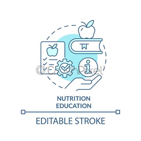 Nutrition Education Turquoise Concept Icon Stock Vector 5361290