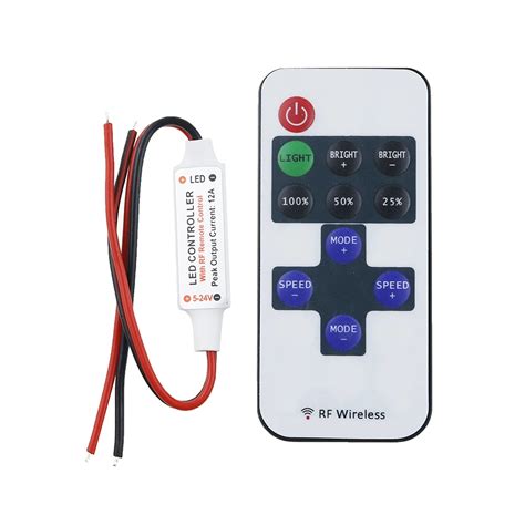 Led Controller Single Color Led Strip Dimmer Dc 12v 11 Keys Rf Wireless